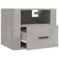 vidaXL Mesitas de noche de pared 2 uds gris hormigón 50x36x40 cm vidaXL Mesitas de noche de pared 2 uds gris hormigón 50x36x40 cm