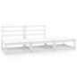 vidaXL Set de salón de jardín de 3 piezas blanco madera maciza de pino vidaXL Set de salón de jardín de 3 piezas blanco madera maciza de pino