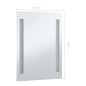 vidaXL Espejo de pared de baño con LED 60x80 cm vidaXL Espejo de pared de baño con LED 60x80 cm