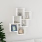 vidaXL Estante de cubo de pared madera contrachapada blanco 78x15x93cm vidaXL Estante de cubo de pared madera contrachapada blanco 78x15x93cm