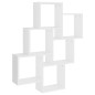 vidaXL Estante de cubo de pared madera contrachapada blanco 78x15x93cm vidaXL Estante de cubo de pared madera contrachapada blanco 78x15x93cm
