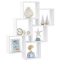 vidaXL Estante de cubo de pared madera contrachapada blanco 78x15x93cm vidaXL Estante de cubo de pared madera contrachapada blanco 78x15x93cm