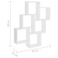 vidaXL Estante de cubo de pared madera contrachapada blanco 78x15x93cm vidaXL Estante de cubo de pared madera contrachapada blanco 78x15x93cm