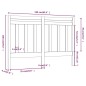 vidaXL Cabecero de cama madera maciza de pino negro 166x4x100 cm