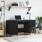 vidaXL Escritorio madera de ingeniería negro 140x50x75 cm vidaXL Escritorio madera de ingeniería negro 140x50x75 cm