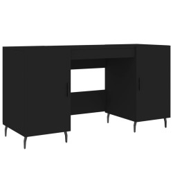 vidaXL Escritorio madera de ingeniería negro 140x50x75 cm