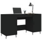 vidaXL Escritorio madera de ingeniería negro 140x50x75 cm vidaXL Escritorio madera de ingeniería negro 140x50x75 cm