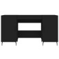 vidaXL Escritorio madera de ingeniería negro 140x50x75 cm vidaXL Escritorio madera de ingeniería negro 140x50x75 cm