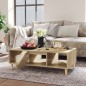 vidaXL Mesa de centro madera contrachapada color roble 103,5x60x35 cm vidaXL Mesa de centro madera contrachapada color roble 103,5x60x35 cm