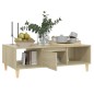 vidaXL Mesa de centro madera contrachapada color roble 103,5x60x35 cm vidaXL Mesa de centro madera contrachapada color roble 103,5x60x35 cm