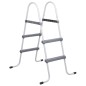 vidaXL Escalera de piscina acero gris 84 cm vidaXL Escalera de piscina acero gris 84 cm
