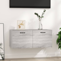 vidaXL Armario de pared madera contrachapada gris Sonoma 80x35x36,5 cm