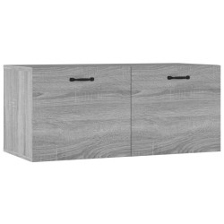 vidaXL Armario de pared madera contrachapada gris Sonoma 80x35x36,5 cm