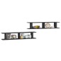 vidaXL Estante de pared 2 uds contrachapado gris brillante 105x18x20cm vidaXL Estante de pared 2 uds contrachapado gris brillante 105x18x20cm