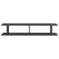 vidaXL Estante de pared 2 uds contrachapado gris brillante 105x18x20cm vidaXL Estante de pared 2 uds contrachapado gris brillante 105x18x20cm