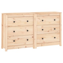 vidaXL Aparador de madera maciza de pino 140x35x80 cm