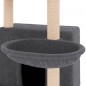 vidaXL Rascador para gatos con postes de sisal gris oscuro 132 cm vidaXL Rascador para gatos con postes de sisal gris oscuro 132 cm