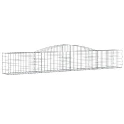 vidaXL Cesta de gaviones forma arco hierro galvanizado 400x50x60/80 cm