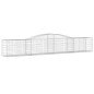 vidaXL Cesta de gaviones forma arco hierro galvanizado 400x50x60/80 cm vidaXL Cesta de gaviones forma arco hierro galvanizado 400x50x60/80 cm