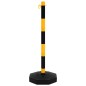 vidaXL Juego de barrera con postes y cadena plástico 10 m
