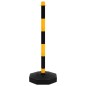 vidaXL Juego de barrera con postes y cadena plástico 10 m