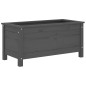 vidaXL Jardinera madera maciza de pino gris 82,5x40x39 cm vidaXL Jardinera madera maciza de pino gris 82,5x40x39 cm