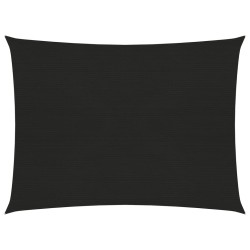 vidaXL Toldo de vela negro HDPE 160 g/m² 3x4 m