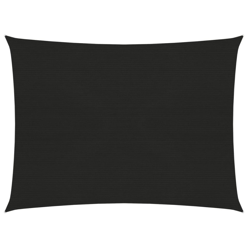 vidaXL Toldo de vela negro HDPE 160 g/m² 3x4 m vidaXL Toldo de vela negro HDPE 160 g/m² 3x4 m