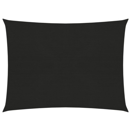 vidaXL Toldo de vela negro HDPE 160 g/m² 3x4 m