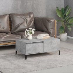vidaXL Mesa de centro madera contrachapada gris hormigón 90x50x36,5 cm