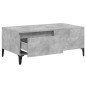 vidaXL Mesa de centro madera contrachapada gris hormigón 90x50x36,5 cm vidaXL Mesa de centro madera contrachapada gris hormigón 90x50x36,5 cm