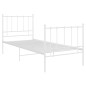 vidaXL Estructura de cama de metal blanco 90x200 cm vidaXL Estructura de cama de metal blanco 90x200 cm