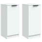 vidaXL Aparadores 2 uds madera contrachapada blanco 30x30x70 cm vidaXL Aparadores 2 uds madera contrachapada blanco 30x30x70 cm