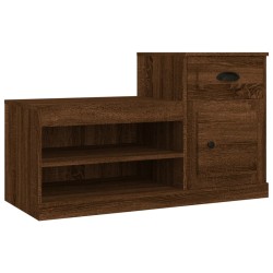 vidaXL Mueble zapatero madera contrachapada roble marrón 100x42x60 cm