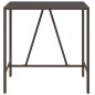 vidaXL Mesa alta bar superficie vidrio ratán PE marrón 110x70x110 cm vidaXL Mesa alta bar superficie vidrio ratán PE marrón 110x70x110 cm
