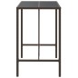 vidaXL Mesa alta bar superficie vidrio ratán PE marrón 110x70x110 cm vidaXL Mesa alta bar superficie vidrio ratán PE marrón 110x70x110 cm