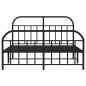 vidaXL Estructura de cama cabecero y pie de cama metal negro 140x190cm vidaXL Estructura de cama cabecero y pie de cama metal negro 140x190cm
