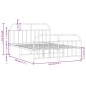 vidaXL Estructura de cama cabecero y pie de cama metal negro 140x190cm vidaXL Estructura de cama cabecero y pie de cama metal negro 140x190cm