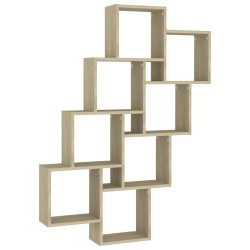 vidaXL Estante cubo de pared contrachapado roble Sonoma 90x15x119 cm