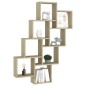 vidaXL Estante cubo de pared contrachapado roble Sonoma 90x15x119 cm vidaXL Estante cubo de pared contrachapado roble Sonoma 90x15x119 cm