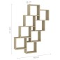 vidaXL Estante cubo de pared contrachapado roble Sonoma 90x15x119 cm vidaXL Estante cubo de pared contrachapado roble Sonoma 90x15x119 cm