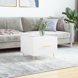 vidaXL Mesa de centro madera de ingeniería blanca 50x50x40 cm