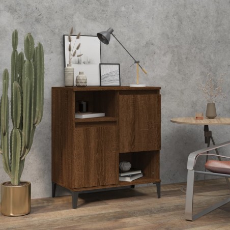 vidaXL Aparador madera contrachapada marrón roble 60x35x70 cm