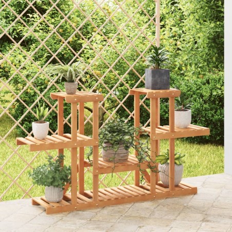vidaXL Soporte para flores madera maciza abeto 110x25x73 cm