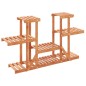 vidaXL Soporte para flores madera maciza abeto 110x25x73 cm