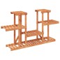 vidaXL Soporte para flores madera maciza abeto 110x25x73 cm