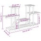 vidaXL Soporte para flores madera maciza abeto 110x25x73 cm