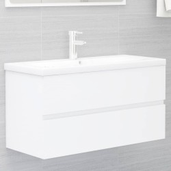 vidaXL Mueble de lavabo madera de ingeniería blanco 90x38,5x45 cm