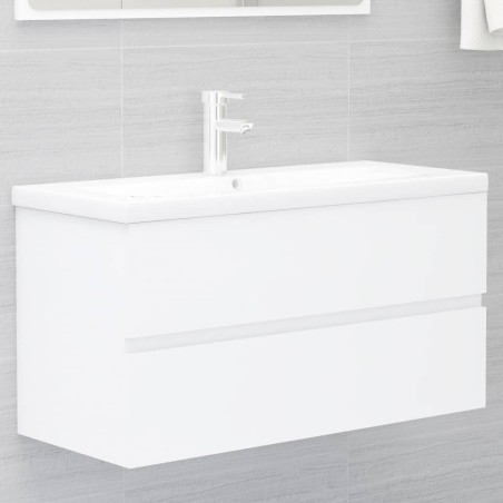 vidaXL Mueble de lavabo madera de ingeniería blanco 90x38,5x45 cm