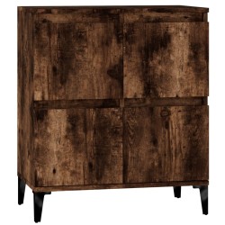 vidaXL Aparador madera contrachapada color roble ahumado 60x35x70 cm
